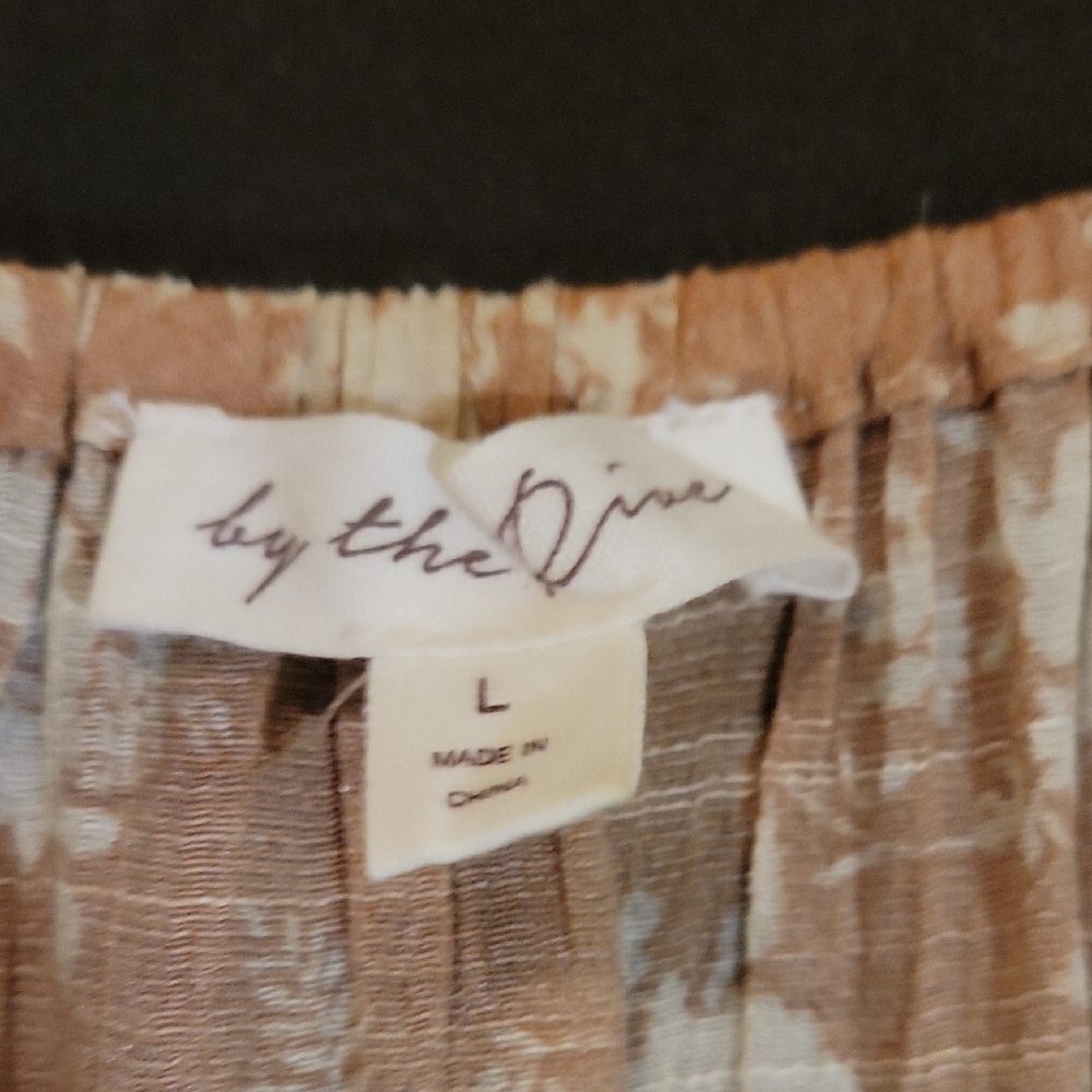 Bohme Floral Midi Dress in Tan and Cream - Picture 2 of 6